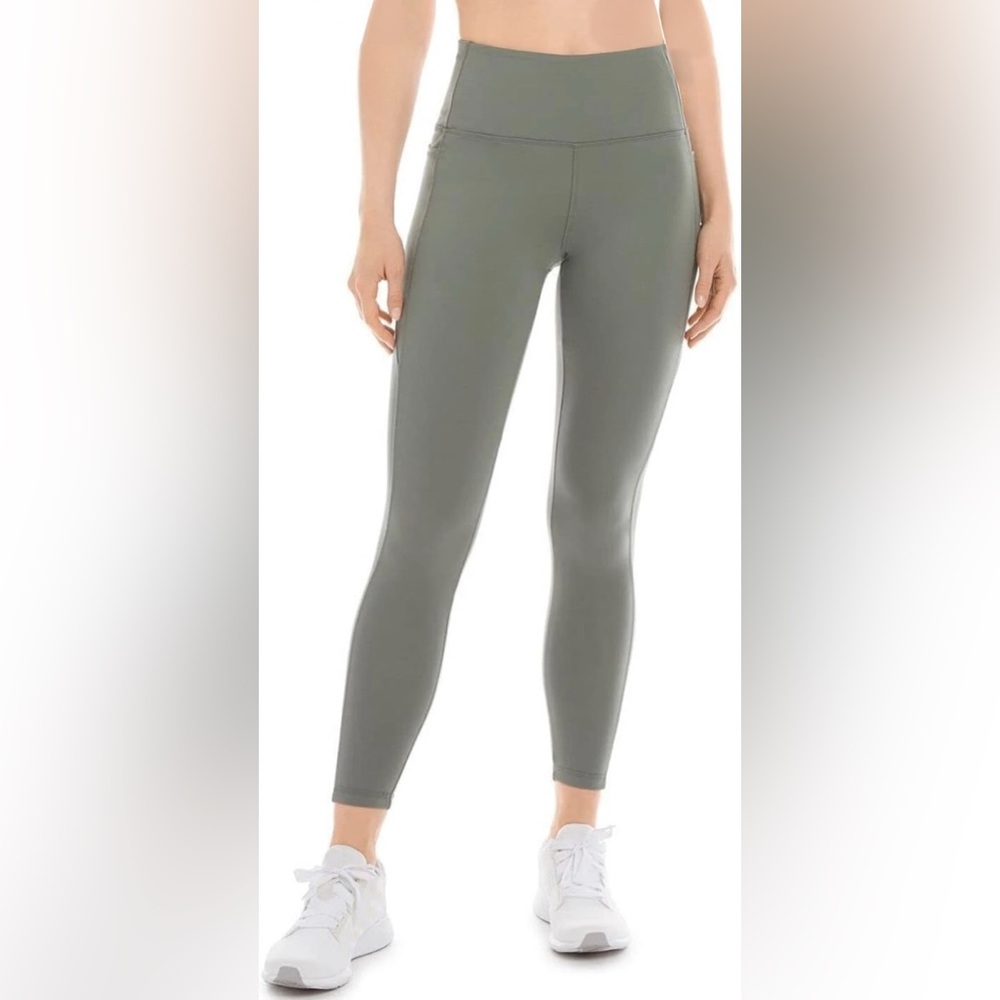 Danskin Ladies Brushed High Rise Leggings Agave Green